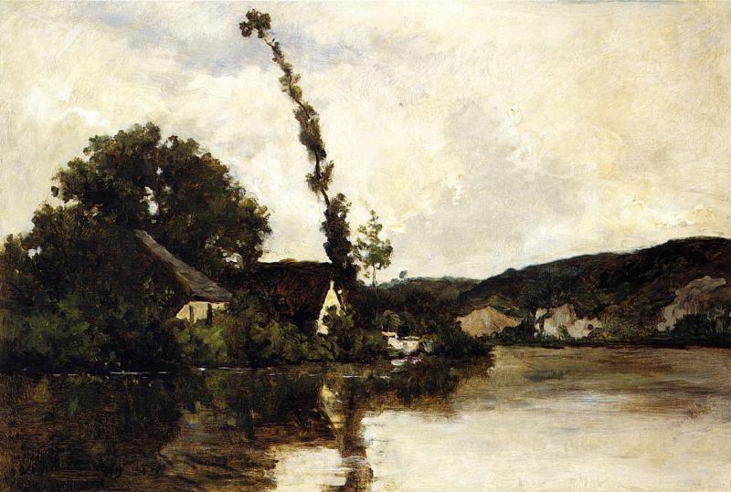 Charles-Francois Daubigny River Landscape Norge oil painting art